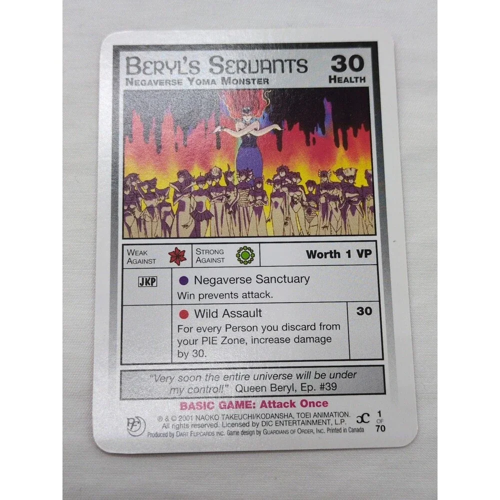 Beryl's Servants Sailor Moon CCG Past And Future Card #1